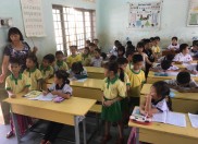 học sinh khối Lá tham quan trường tiểu học học sinh khối Lá tham quan trường tiểu học